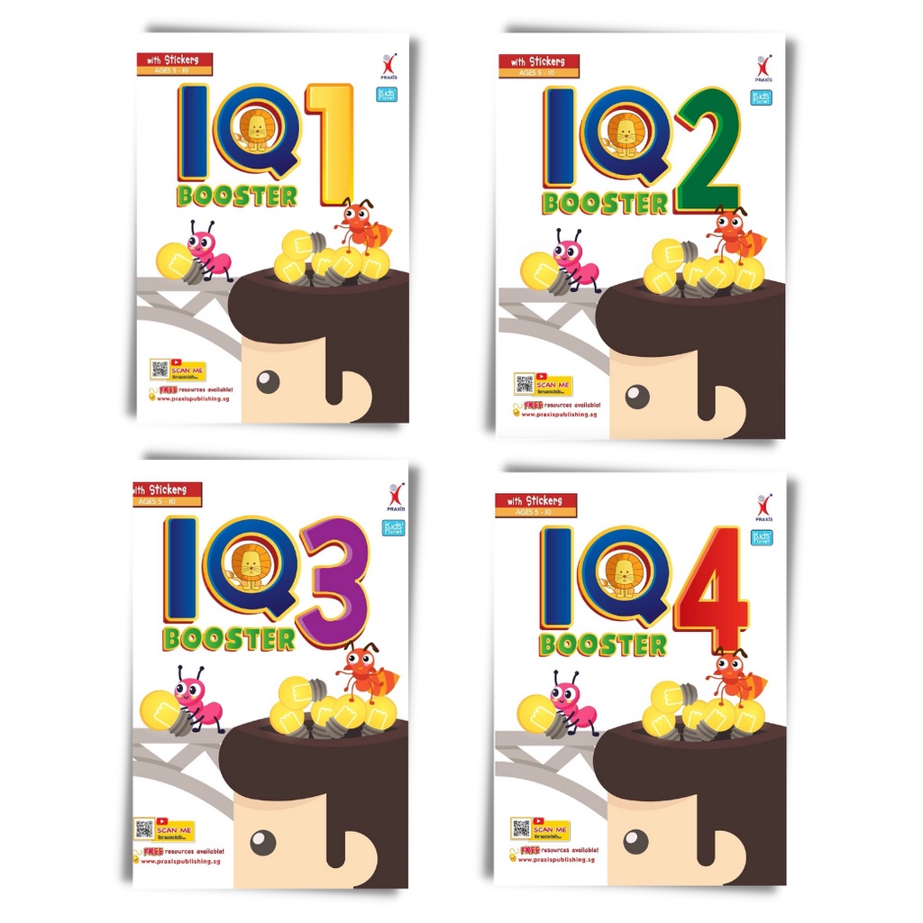 แบบฝึกหัด IQ BOOSTER BOOK เสริมทักษะด้าน IQ ส่งเสริมทักษะการคิดและการสังเกต ฝึกสมาธิ ภาษาอังกฤษ Pela