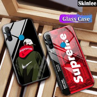 supreme เคสกระจกนิรภัยกันกระแทกสําหรับ realme c3