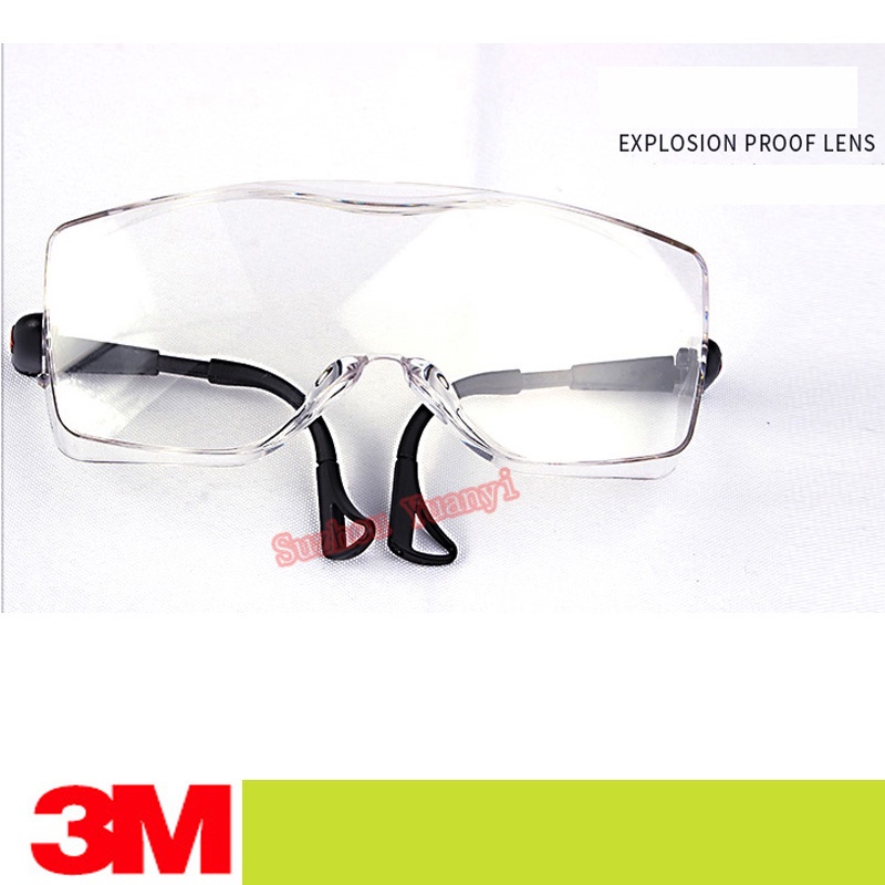 3m 12308 แว่นตาป้องกัน แว่นตาห้องปฏิบัติการ กันหมอก กันทราย กันรอยขีดข่วน และกันลม สายตาสั้น