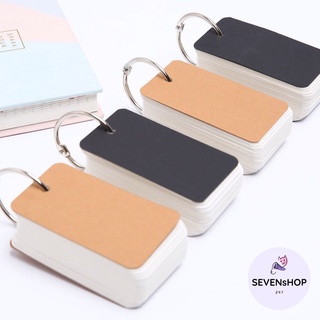 ราคาSEVENsHOP247 สมุดคำศัพท์ บัตรคำศัพท์ 100 แผ่น กระดาษสีขาวครีม SEVENsHOP247