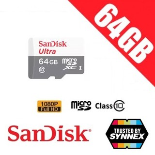 [แท้][ประกัน 7 ปี] Sandisk 64GB MicroSD Card Ultra Class 10 Speed 100MB/S Memory Card