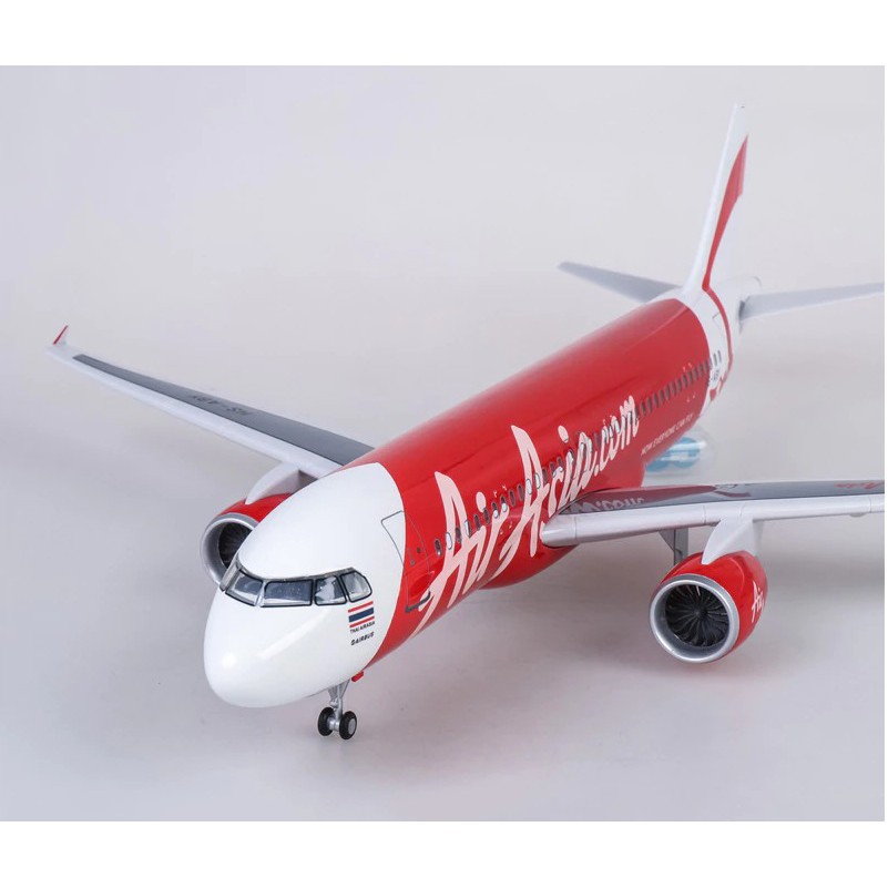 [47CM] โมเดลเครื่องบิน แอร์เอเชีย A320 ทำด้วยเหล็ก มีล้อ มีไฟ มีฐานตั้งโชว์ให้ สวย งานละเอียด – ของขวัญ ของเล่น ตั้งโชว์ ราคา ถูกที่สุด ดีลบีเคเค แกลเลอรีภาพที่ 2