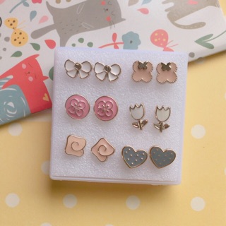 ต่างหูน่ารัก🎀Earring Set 6 pair