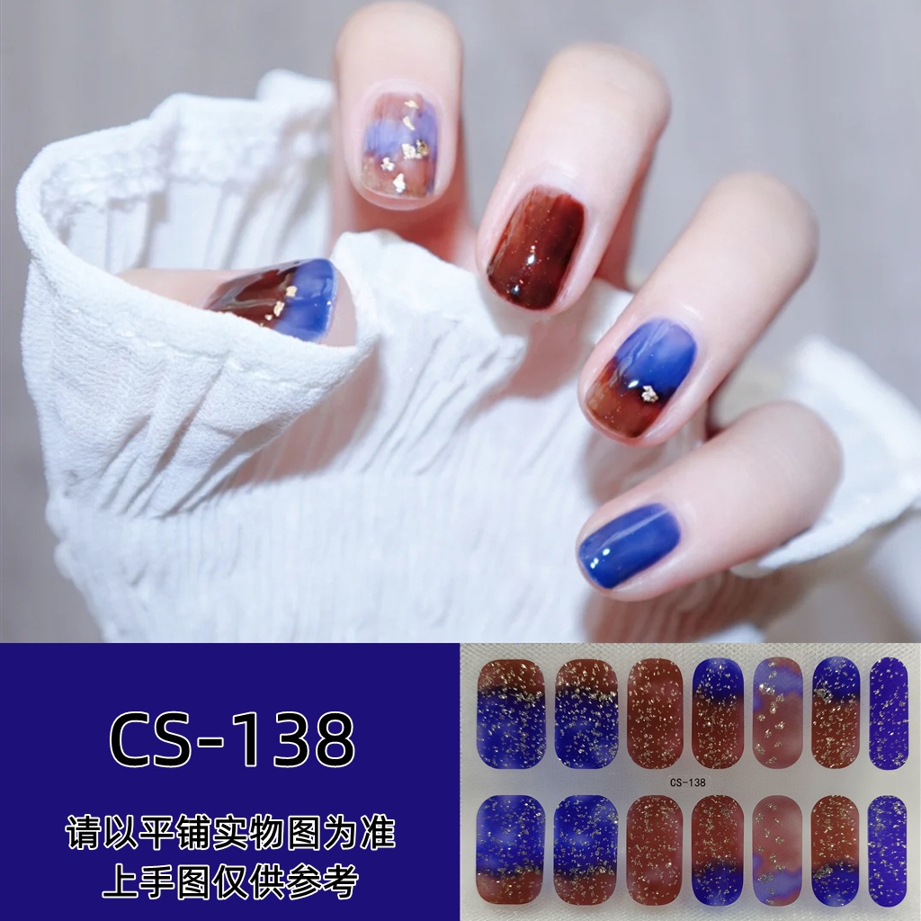 สติกเกอร์ติดเล็บ ลายการ์ตูน CS Series น่ารัก ไล่โทนสี กันน้ํา ปลอดสารพิษ แบบฉีกได้ ทนทาน สําหรับตกแต่งเล็บ DIY 14 ชิ้น ต่อชุด ราคา ถูกที่สุด ดีลบีเคเค แกลเลอรีภาพที่ 7