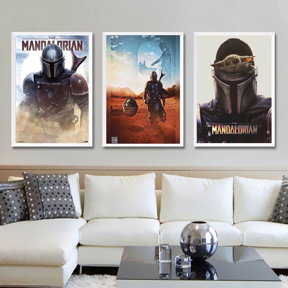 โปสเตอร์ภาพยนต์ Star Wars 7 The Mandalorian สไตล์นอร์ดิก สําหรับตกแต่งบ้าน ห้องนอน