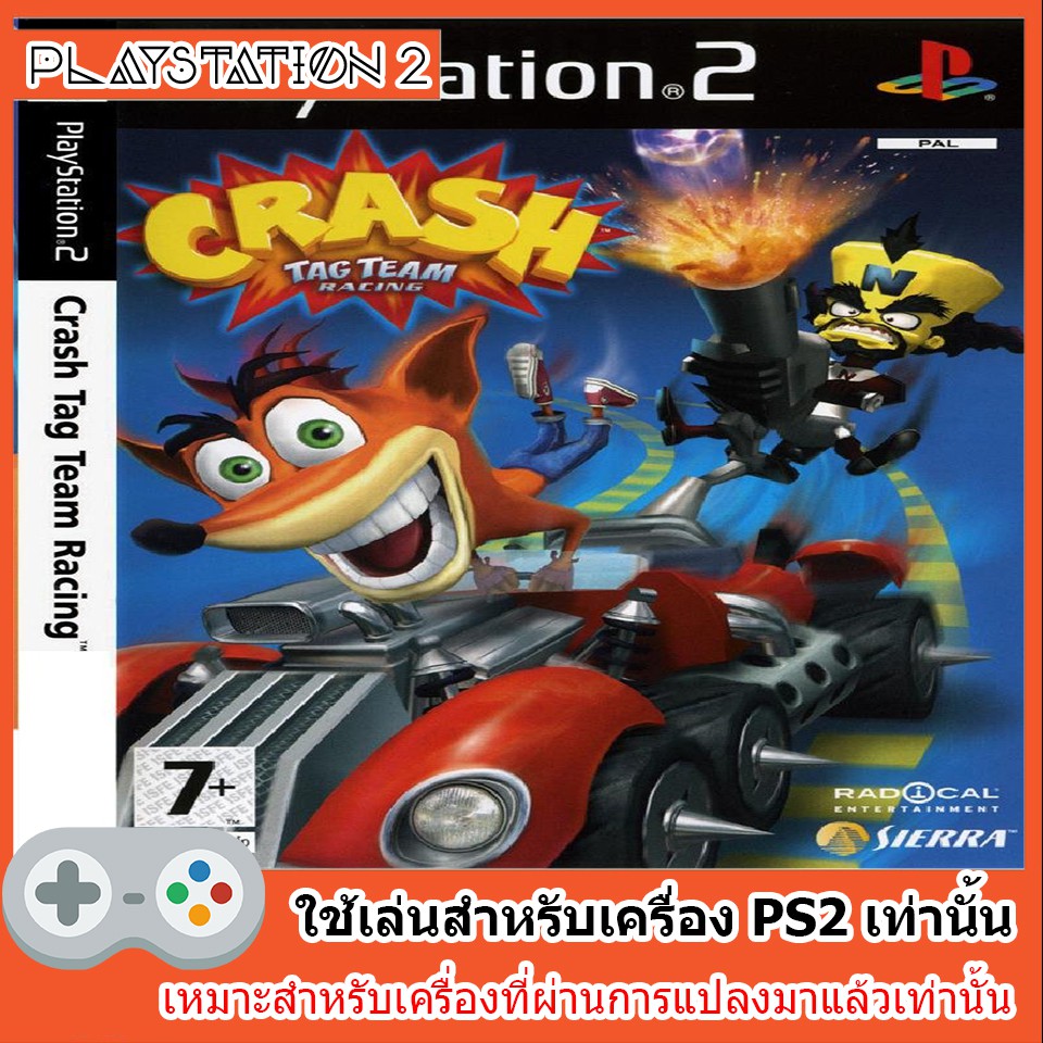 แผ่นเกมส์ PS2 - Crash Tag Team Racing