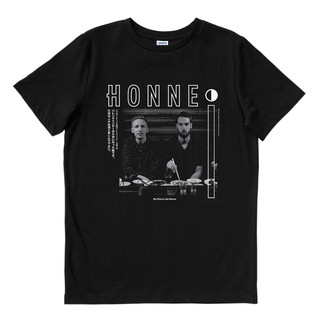 เสื้อยืดผ้าฝ้ายพิมพ์ลายแฟชั่น Honne - ไม่มีสถานที่ | เสื้อยืด พิมพ์ลายวงดนตรี | เพลงเมอร์ช | Unisex | เพลงเมอร์ช | Synth