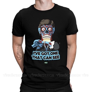 [100% Cotton] เสื้อยืดคอกลม แขนสั้น ผ้าฝ้าย พิมพ์ลาย I Me Got One That Can See They Live Science Fiction Horror Film สํา