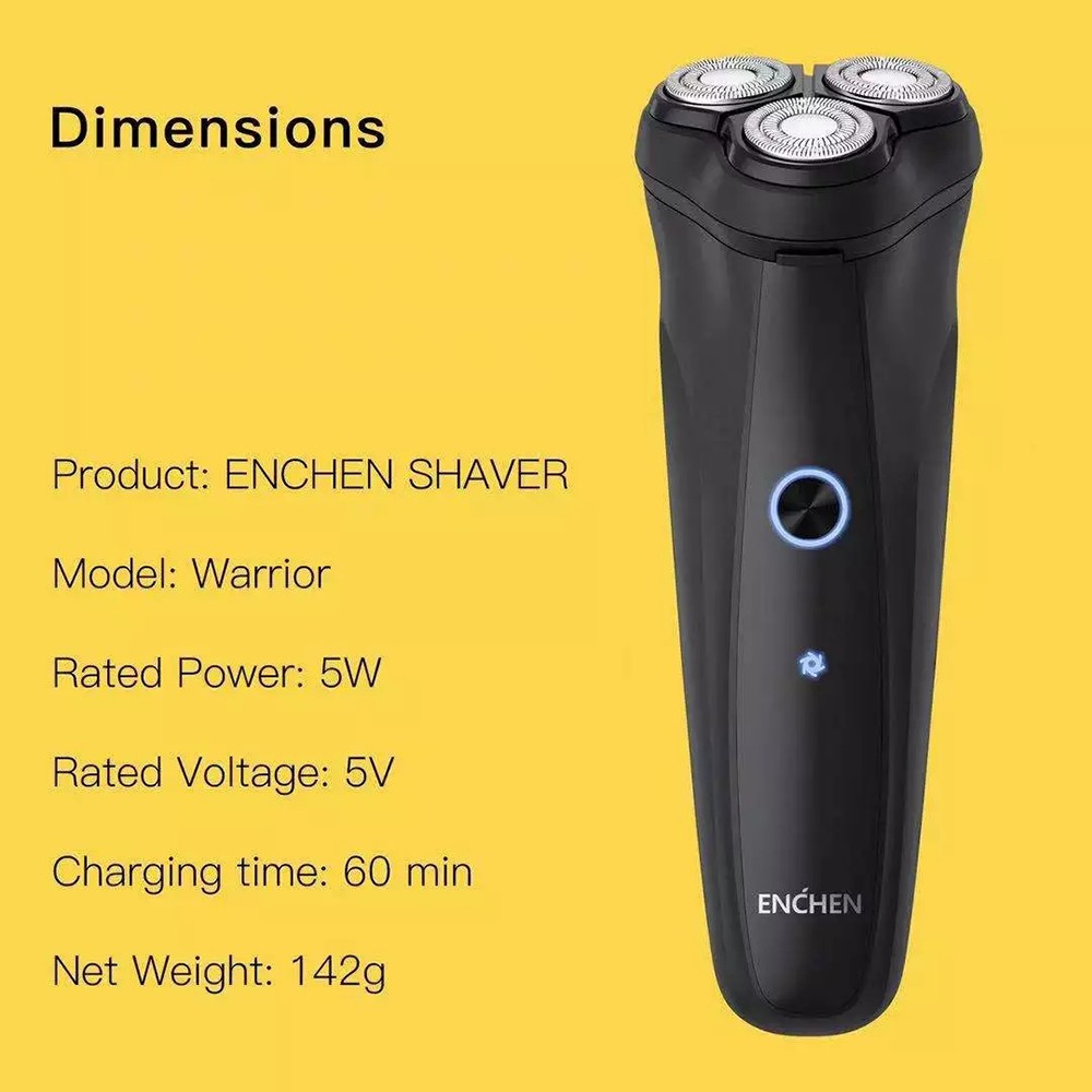 ENCHEN Warrior Electric Shaver For Men Rechargeable Cordless 3D Rotary ...