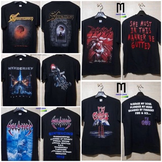 T-shirt  เสื้อยืด ลาย In FLAMES band DISGORGE SOLSTICE HYPHOCRISY SANCTUARYS-5XL