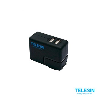 TELESIN® ADAPTER CHARGER อะแดปเตอร์เสียบไฟ สำหรับชาร์จไฟบ้าน มี 2 ช่องให้เสียบสาย USB