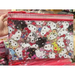 Sanrio ซองซิปใส่เอกสาร F4 Hello Kitty ลายใหม่ล่าสุด