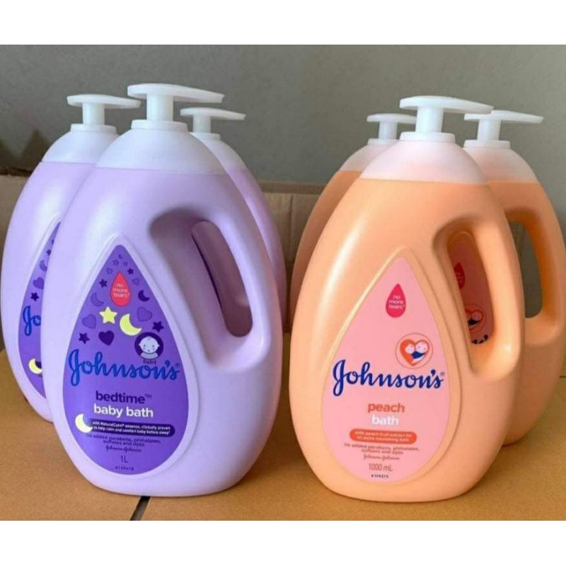 พร้อมส่ง 2กลิ่น พีชบาท/ เบดไทมบาท ครีมอาบน้ำJohnsons babybath ขนาด 1000ml. มีราคาส่งทัก