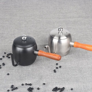 Japanese retro mini hand pot with hanging ears coffee pot with wooden handle tea pot