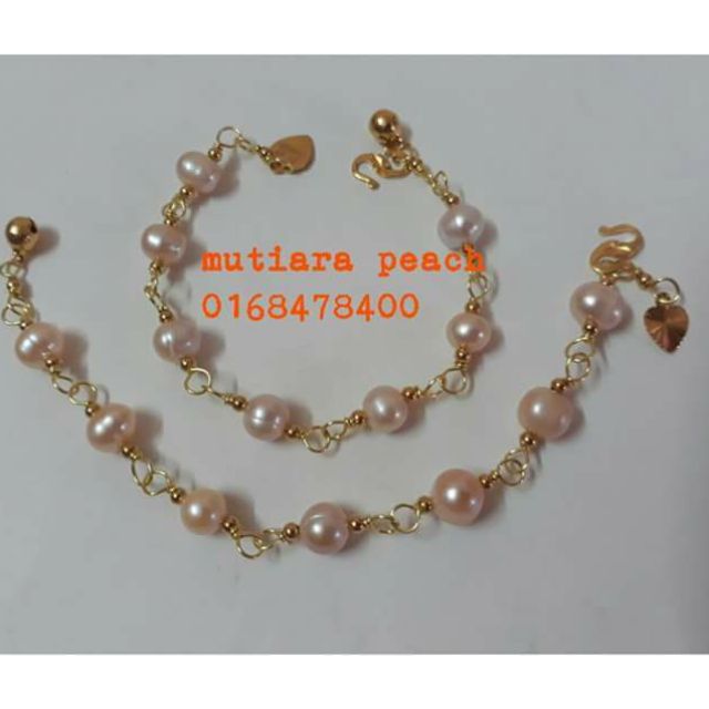 PEACH AIR MASIN SABAH PEARL BRACELET WITH SUASA TIE