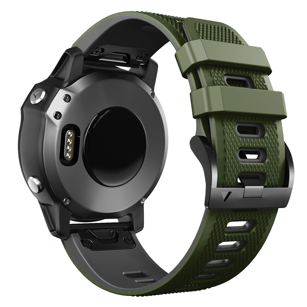 สายนาฬิกาข้อมือซิลิโคน ประดับเพชร สองสี สําหรับ Garmin Enduro 2 Quaitx 7 Pro 7X 5 3 Strap 22 มม. 26 มม.
