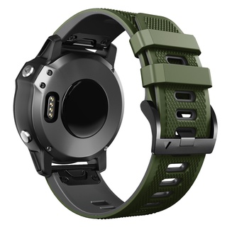 สายนาฬิกาข้อมือซิลิโคน ประดับเพชร สองสี แบบปลดเร็ว สําหรับ Garmin Enduro 2 Quaitx 3 5 7 7X 22 มม. 26 มม.