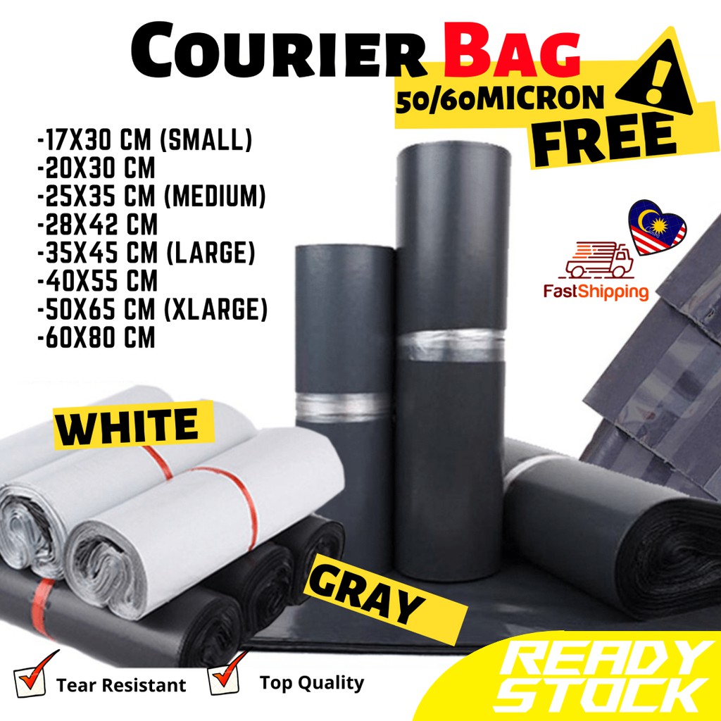 🔺🔻กระเป๋า courier คุณภาพ / Beg Kurier / ถุงพลาสติก Flyer หนา / 快กระเป๋า / Poslaju j&t Ninja van dhl 