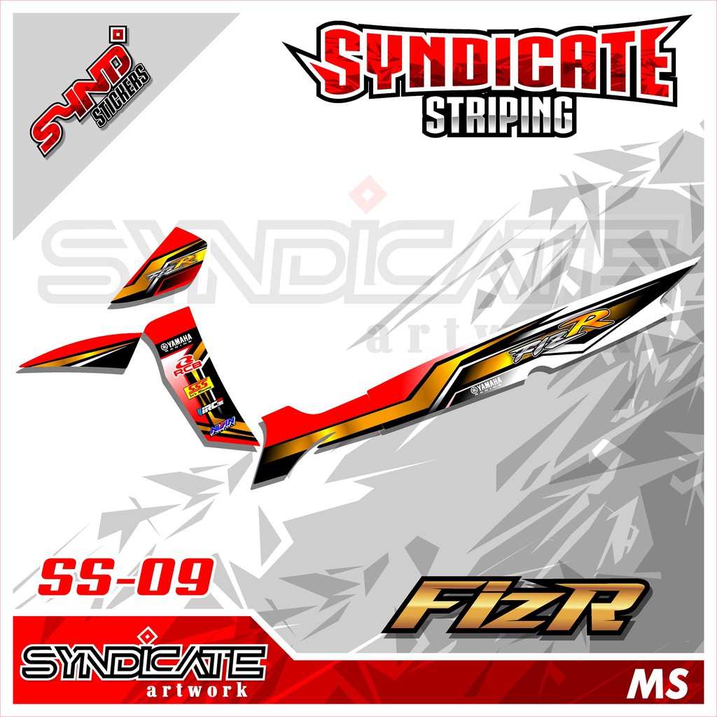 YAMAHA FIZ R VARIATION STRIPING STICKER CODE SS-09