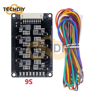 9s 1.2A Balance Li-ion Lipo Lifepo4 อีควอไลเซอร์แบตเตอรี่ลิเธียม BMS