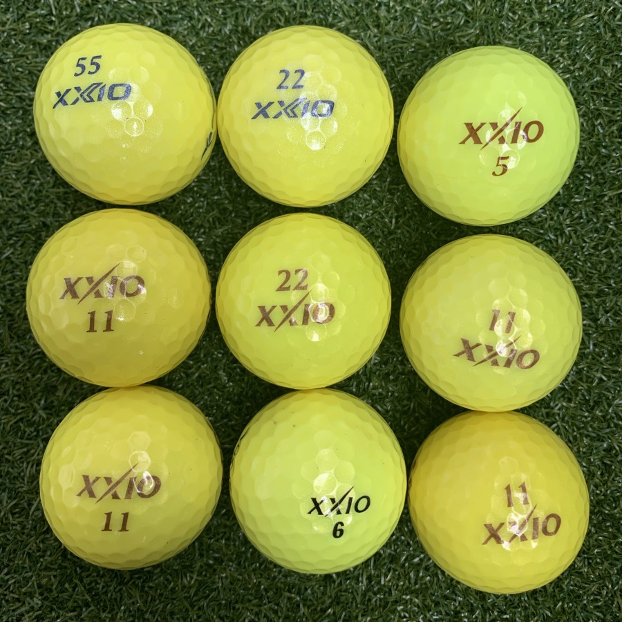 ลูกกอล์ฟมือสอง เกรด A - Bola XXIO คละแบบ - เกรด A ของแท้ ไม่ซ่อม - สีเหลือง