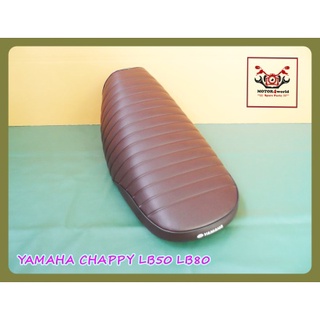 HONDA CHAPPY LB50 LB80 DOUBLE SEAT COMPLETE "DARK BROWN" with "BLACK" TRIM // เบาะรถมอเตอร์ไซค์ สีน้ำตาลเข้ม หนังพีวีซี