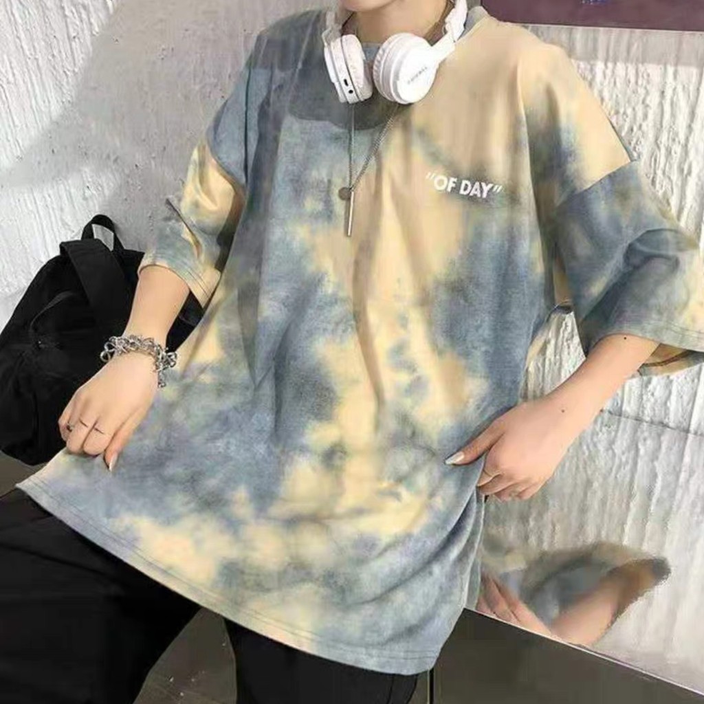 LHSunshine 🌞 เสื้อยืดโอเวอร์ไซต์ สีมัดย้อม  ปังทุกลุทุคแนว แมทช์ทุกไสตล์ - รูปที่ 7