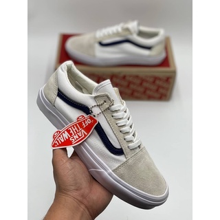รองเท้าVans Old Skool สีขาว รองเท้าแวนโอสคู รองเท้าแฟชั่นมาใหม่ล่าสุดHOT🔥ใส่ได้ทั้งผู้ชาย/ผู้หญิง ✅Size37-44eu แถมกล่อง📦