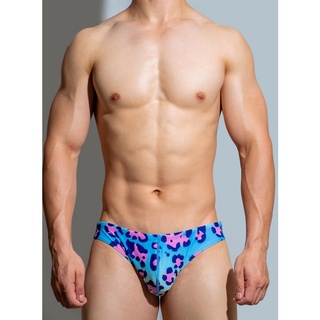 D.M | Swimming trunk Leopard Print กางเกงว่ายน้ำชาย กางเกงว่ายน้ำเอวต่ำ บิกินีชาย