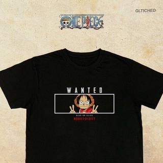 ขายดี!เสื้อยืดแขนสั้น พิมพ์ลายกราฟฟิค One Piece WANTED: LUFFY สีดํา สไตล์คลาสสิก ไม่ซ้ําใคร สําหรับผู้ชาย 782984S-5XL