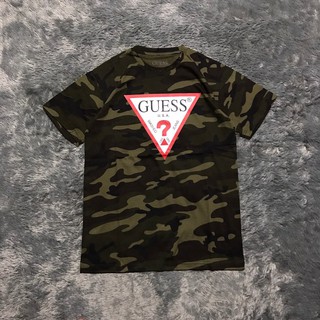 เสื้อยืดกระจกคุณภาพสูงพิมพ์ลาย Guess TRIANGEL CAMO II
