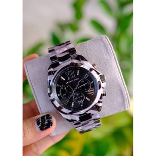 (ผ่อน0%) นาฬิกา MK 6888 Bradshaw Zebra Acetate Chronograph Quartz  size 43 mm. ลายม้าลาย