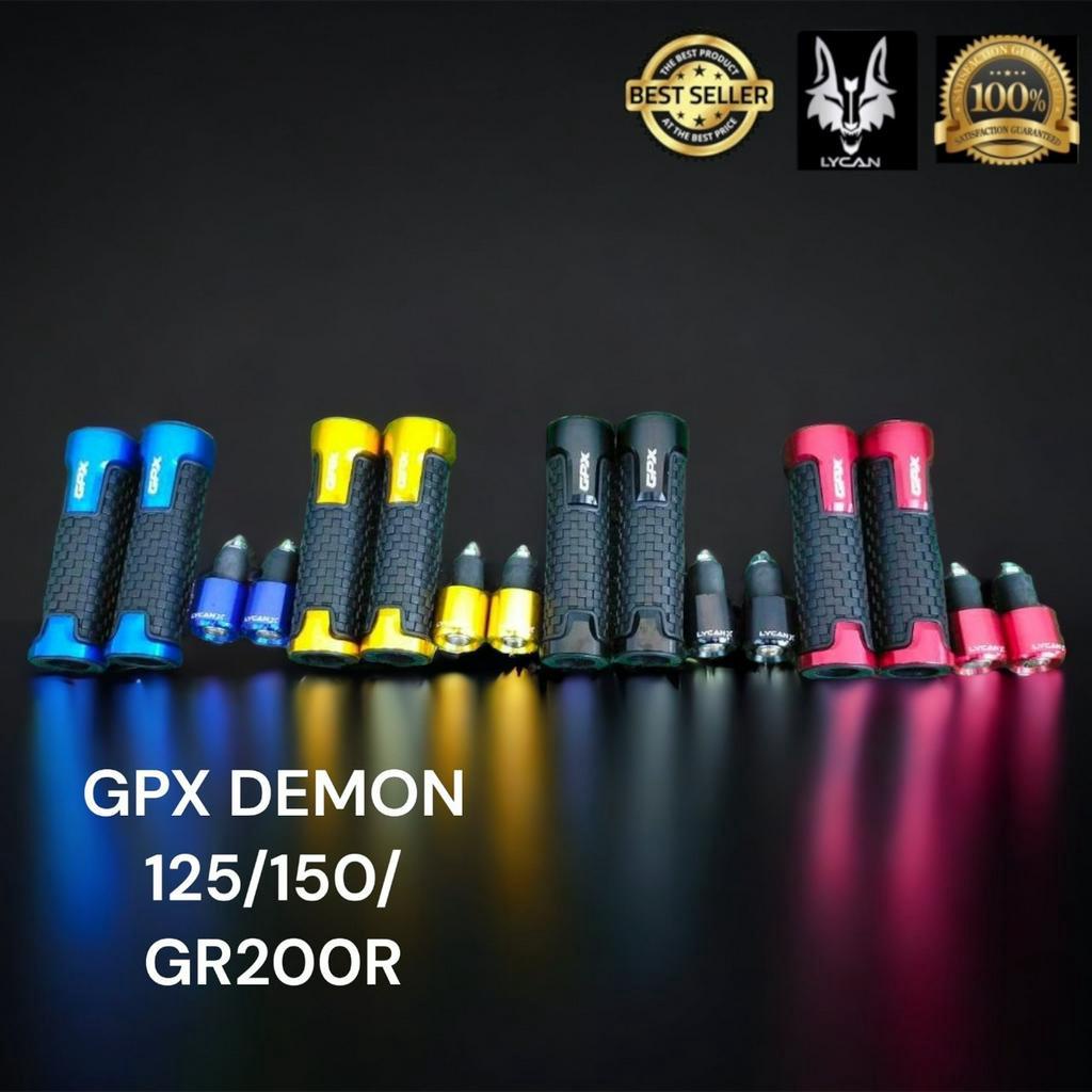 ชุดโปรปลอกเเฮนด์ +ตุ้มปลายเเฮนด์ ตัน GPX demon 125/150GR GN / GR200R   สีทอง 00 สีน้ำเงิน 01 สีเเดง 02 สีดำ 03