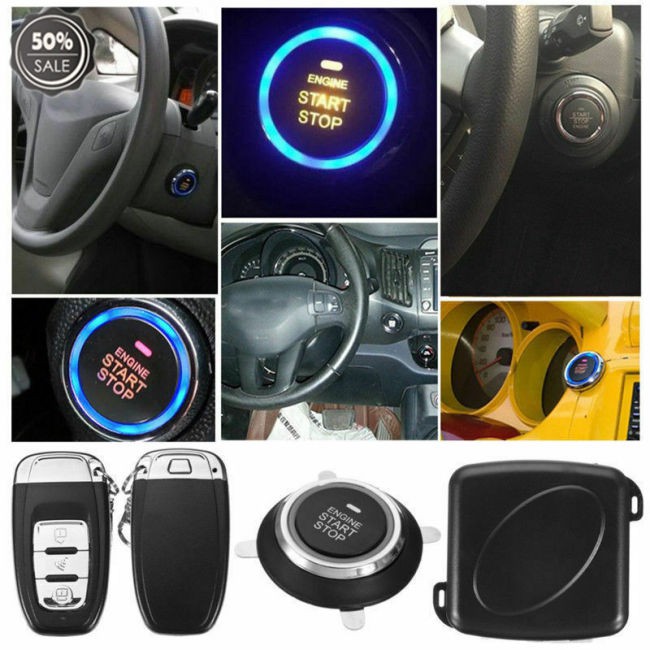 COD 9 in 1 Start Push Button Remote Starter Keyless Entry Car SUV Alarm ...