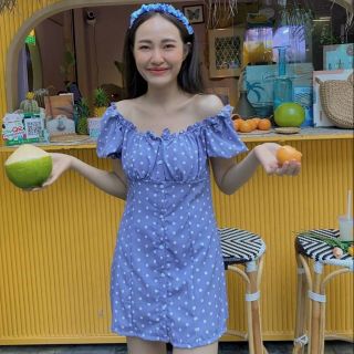 Dress เดรสสั้นกระดุมหน้า