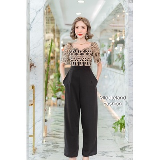 จั้มสูทขายาว JL01 ชุดลูกไม้ ชุเจั๊มสูท ชุดผู้หญิง ชุดทำงาน ช…