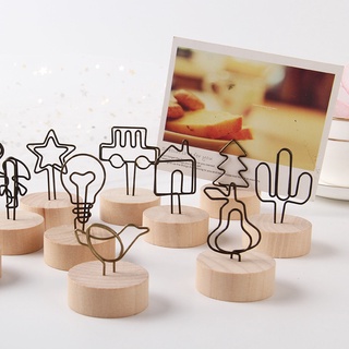 IKEA MUJI ไม้ Zakka เดสก์ทอป เครื่องประดับ โปสการ์ด กระดาษติด ภาพถ่าย คลิปรูปแบบสุ่ม