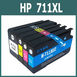 HP 711 หมึก HP711XL HP711 สีดำ HP 711XL HP 711 XL  ตลับหมึก เข้ากันได้สำหรับ  HP T120 24 / T120 610/T520 24/T520 36/T52