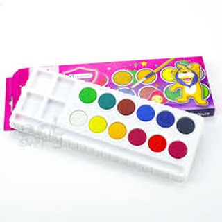 สีน้ำชนิดก้อน 12 สี มาสเตอร์อาร์ต
