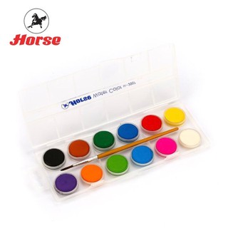 HORSE สีน้ำแบบก้อน 12 สี รุ่น H-2007