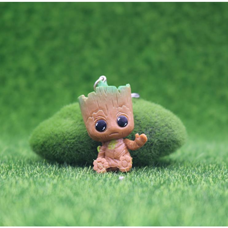 Groot Keychain Bag Car Key Chain Cute Tree Man Pendant Figure Keyring ...