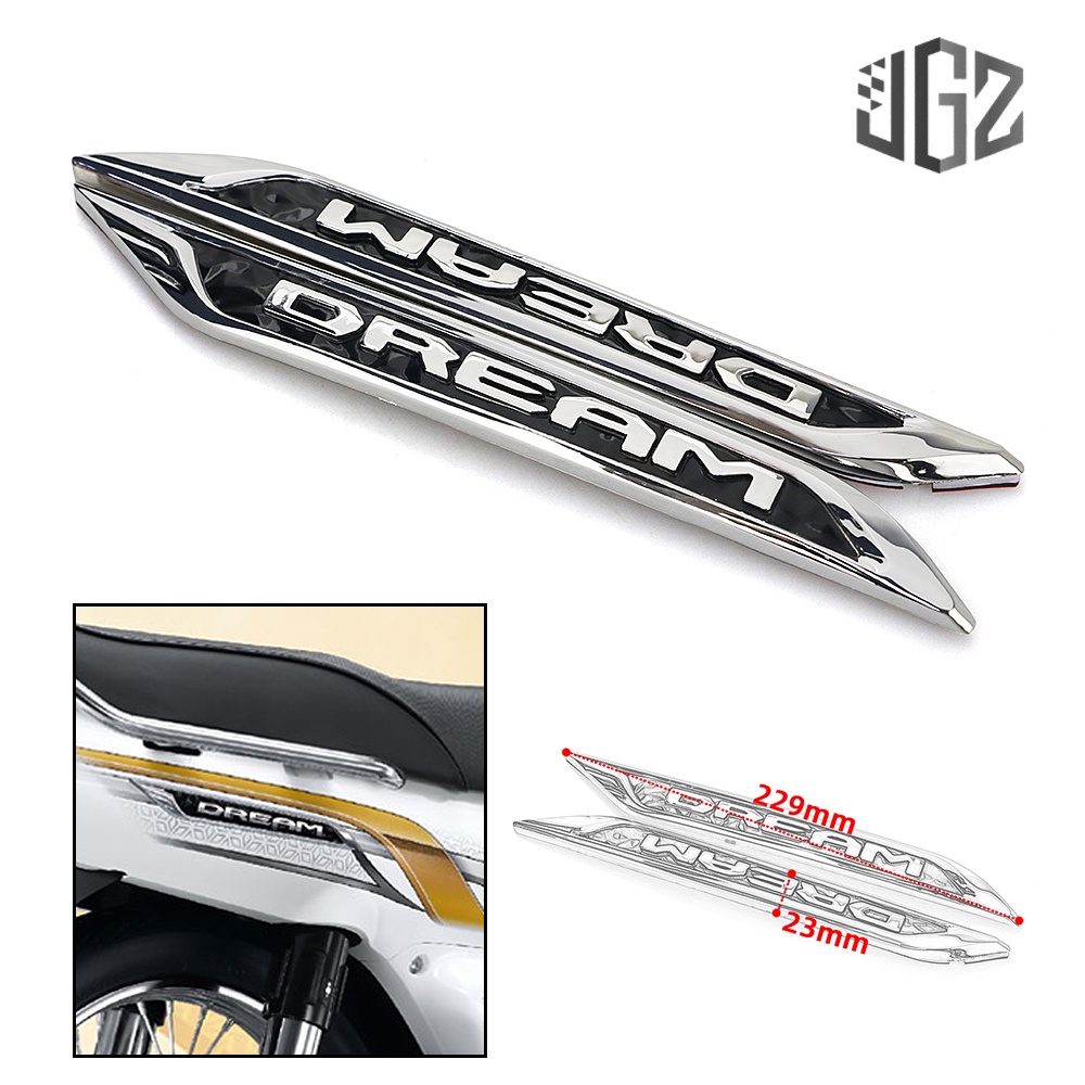 สติ๊กเกอร์ตราสัญลักษณ์ 3D สําหรับติดรถจักรยานยนต์ Honda Dream 125 Cc 2 ชิ้น