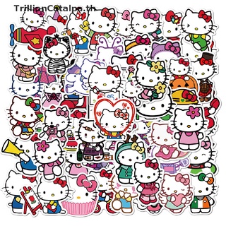 【TrillionCatalpa】สติกเกอร์ Pvc ลาย Hello Kitty น่ารัก สําหรับติดตกแต่งแล็ปท็อป สเก็ตบอร์ด แก้วน้ํา 100 ชิ้น