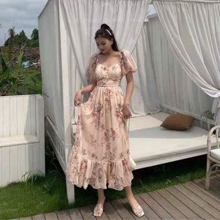 👗เดรสสไตล์เกาหลี แต่งระบายชาย👗