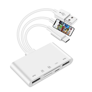 Otg ชุดอะแดปเตอร์การ์ดรีดเดอร์ USB สําหรับ iPhone iPad Apple 13 dinghingxi1