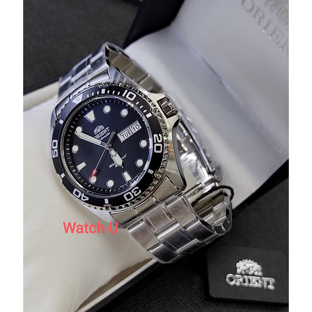 นาฬิกา Orient Diver's 200 m Automatic AA02004B ขอบดำ หน้าปัดดำ RAYII
