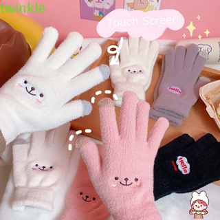 Twinkle1 ถุงมือผ้าถักลายการ์ตูนน่ารักให้ความอบอุ่นสําหรับผู้ชาย