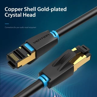Vention Ethernet Lan Cable CAT8 40Gps 2000Mhz สายเคเบิล RJ45 สําหรับเล่นเกมความเร็วสูงระดับมืออาชีพ