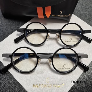 กรอบแว่นทรงกลม วินเทจ Half Circle Point รุ่น HP238-1 สีทูโทน