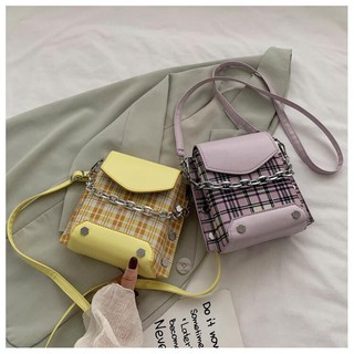 กระเป๋าสะพายcross body แฟชั่น  รุ่น Box Scotch